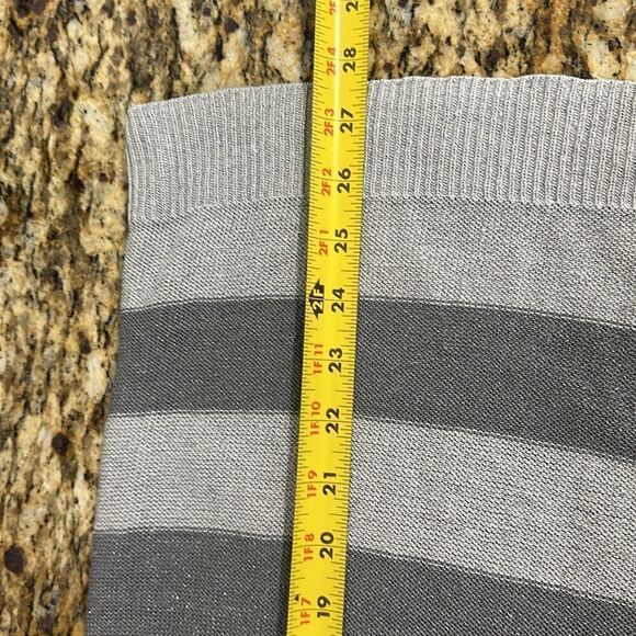 J. Jill Gray Zinc Smoke Metallic Colorblock Bell Sleeve Knit Sweater Size L - Picture 10 of 10